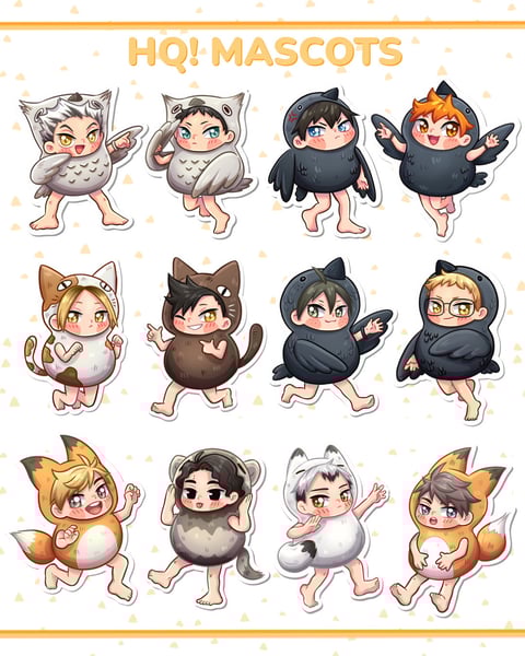 Image of HQ! Mascot Stickers