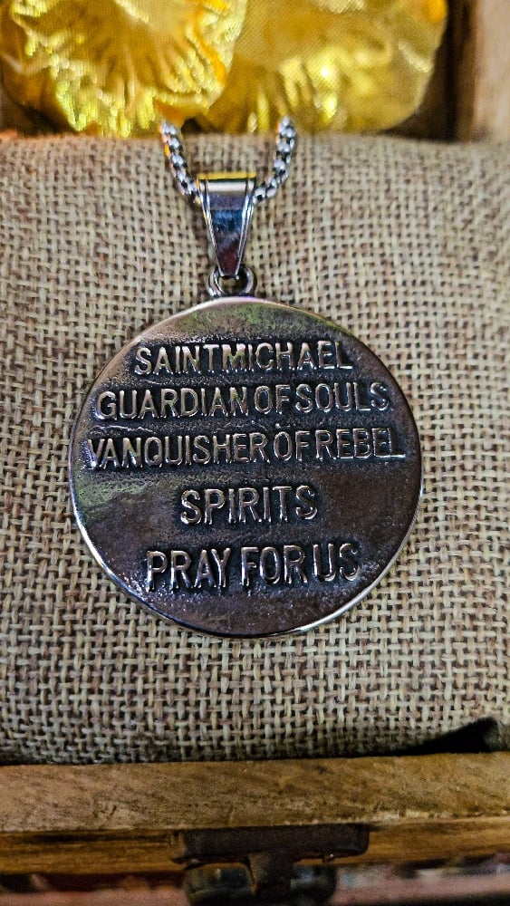 ๐The Armored Kingdom Saint Michael Sword Necklace (Silver)