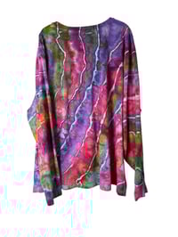 Image 7 of 4XL Unisex Adult Soft Long Sleeve Tee in Euphoria Geode Ice Dye