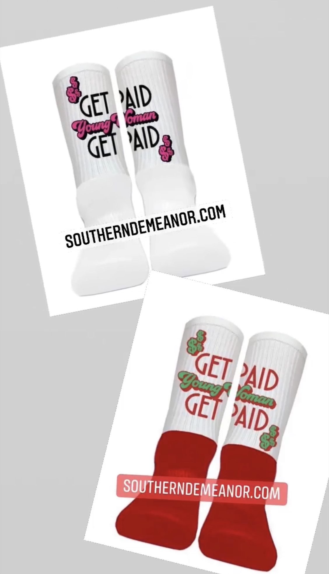 "Get Paid" Socks