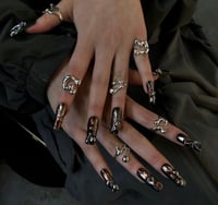 Image 1 of MOLTEN STEEL PRESS-ON NAIL WEAR SET