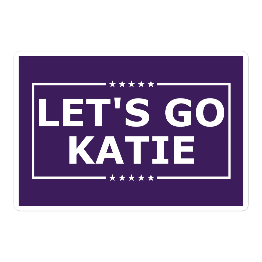 Let's Go Katie! CUI Purple sticker