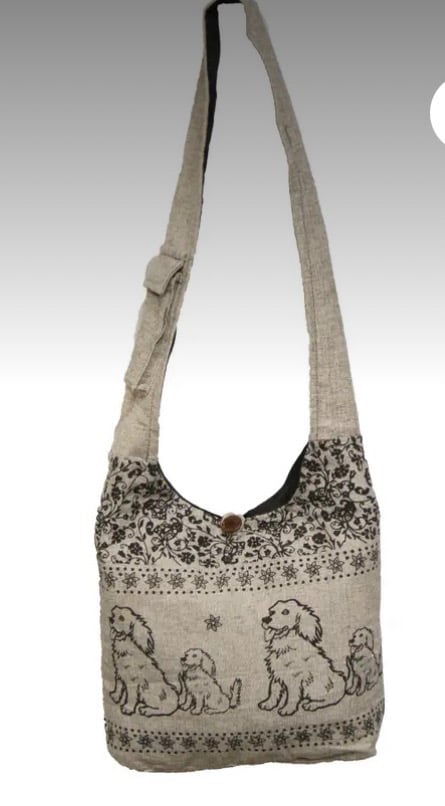 Image of Cotton Print Dog Bag