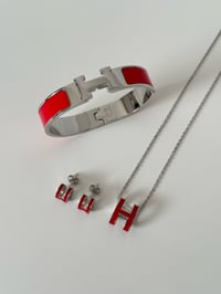 Image 2 of 3 PIECES SET HERMES SILVER WTH  COLOR