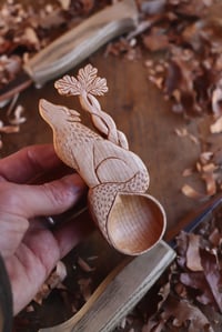 Image 5 of Wolf and Entwined Oak Tree~ Coffee Scoop 