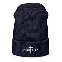 Image 9 of John 3:16 Waffle Beanie