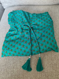 Image 2 of  M/l Sari PJ Lounge set with Bag tassel teal