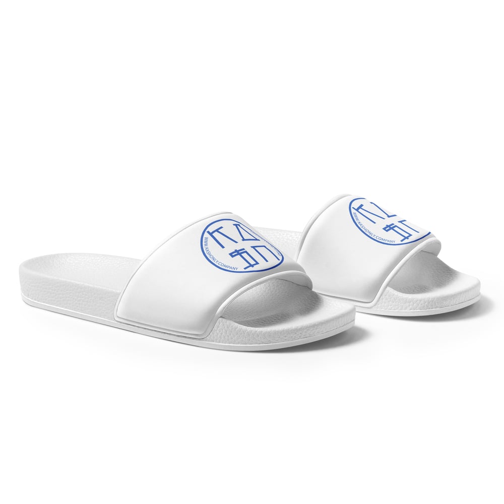 Image of KASHONLY MEN'S SLIDES-WHITE