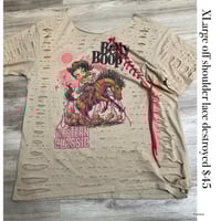 Xlarge Betty western off shoulder lace destroyed