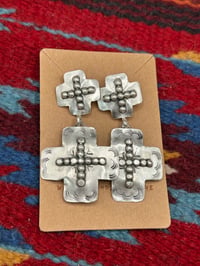 Image 3 of Double Cross Earrings