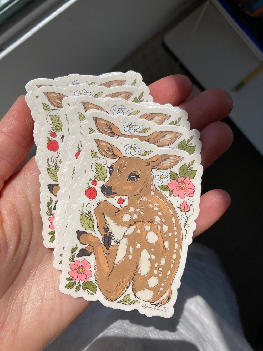 Image of Strawberry Fawn Sticker