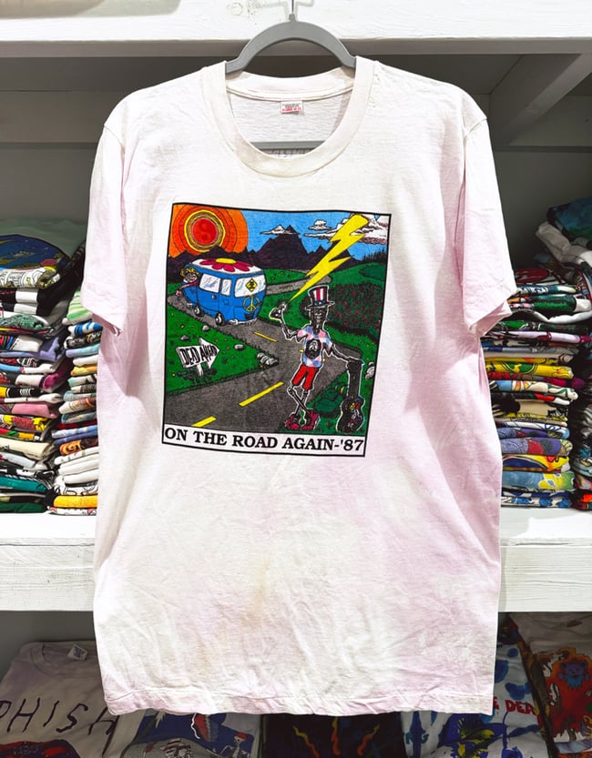 Grateful Dead 1987 On the Road T-Shirt - Size Long M/ Slim L+