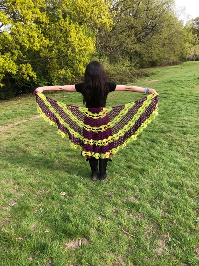 Image of Spiderweb Skull Shawl