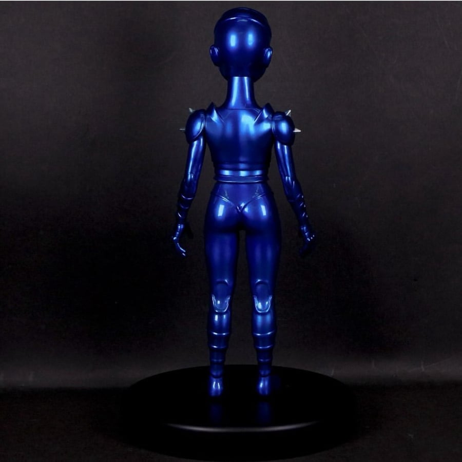 Image of Lady Armaroid Sofubi Toy - Sharp Chrome ( Price In USD ) 