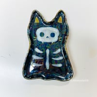 Image 4 of Large Skeleton Ghost Cat Trinket Dish (5.4 inches length)