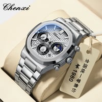 Image 1 of CHENXI 922 New Business Moon Phase Watch For Men Date Quartz Wristwatches With Chronograph Stainless
