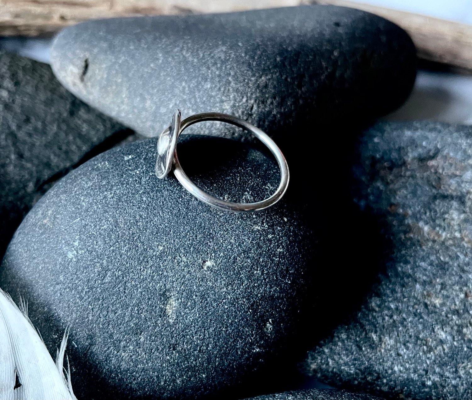Image of Handmade Sterling Silver Evil Eye Ring 