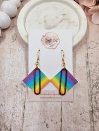Image 1 of Rainbow Diamond Earrings