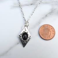 Image 5 of Handmade Starlight Blue Goldstone Sterling Silver Pendant 925