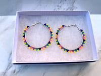 Beaded hoops.