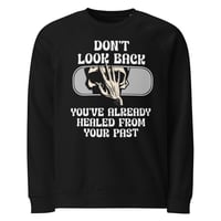 Image 3 of Unisex organic PAST HEALING raglan sweatshirt