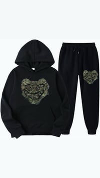 Mizzle Heart 420 Blk Jogger Set