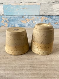 Image 3 of Set of 2 sandy planter cups.