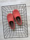 Image of SALMON PINK felted wool slippers. Unisex size EU38