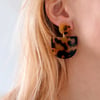 AGATHE  | Boucles d'oreilles en acétate motif écaille de tortue