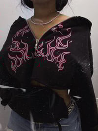 Image 4 of R Pink Motors French Terry Hoodie 