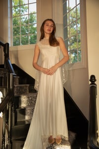 Image 2 of 1970s Draped Dress & Veil