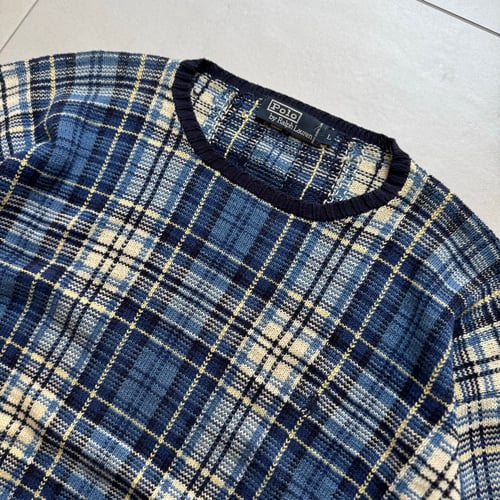 Image of 1990s Ralph Lauren Plaid Sweatshirt, Size XL
