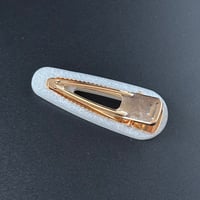 Image 2 of White Glitter Hair Slide (tear shape)