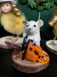 Taxidermy Chainsaw Mouse 