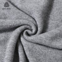 Image 5 of 100% Wool. High-quality Men's Warm Sweater, Business Casual Stretchable POLO Shirt, Fall/winter Pull