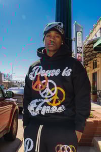 Image 4 of PEACEISFREE Retro Grunge Hoodie V2