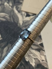 Image 2 of Superbe bague en argent massif poinçonné, pierre naturelle couleur bleue ciel, vintage