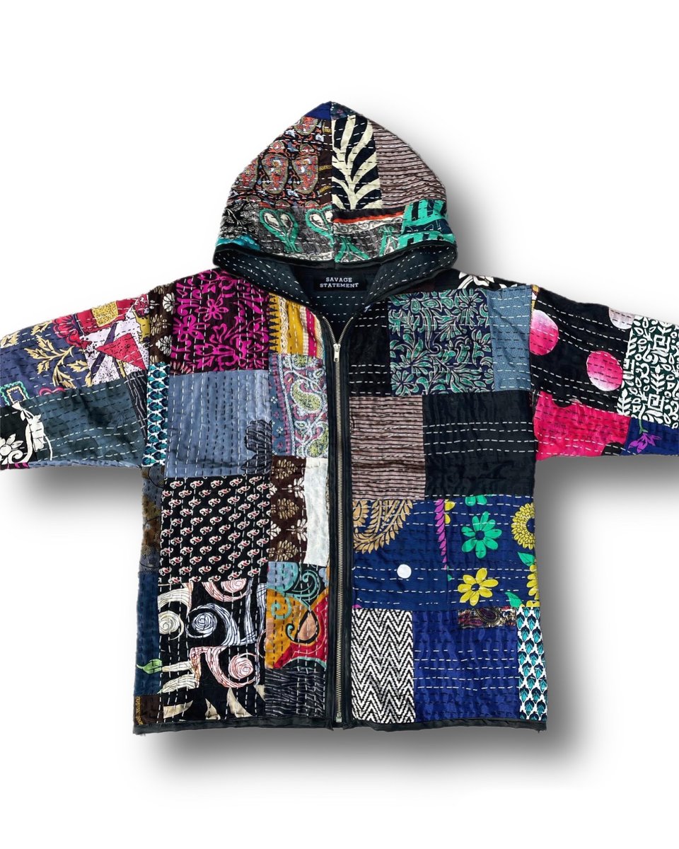 Patchwork Zip Up Hoodie Savage Statement