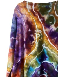 Image 12 of 1XL/2XL Forager Pocket Sweater in Earthy Rainbow Geode Ice Dye