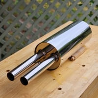 Image 4 of Twin in/out 43mm stainless muffler 