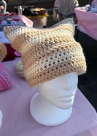 Image 1 of Fold-Over Cat Beanie