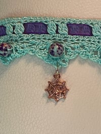 Image 2 of Enchanted Web Choker – With Rose Gold Spider Pendant