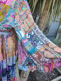 Image 8 of Patchwork Stevie top purple tassels