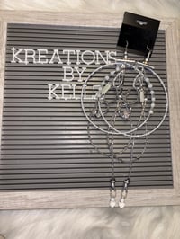 Image 1 of Silver Snow Large Hoop