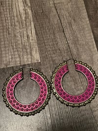 Image 2 of Pink boho earrings 