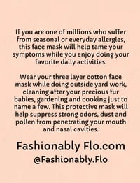 Image 5 of Brown bleach dyed custom 3 layer reversible face mask