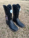 Wild West Men’s Exotic Crocodile Tail Black Boots