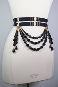 Image 3 of Wide belt with Onyx beads rows 