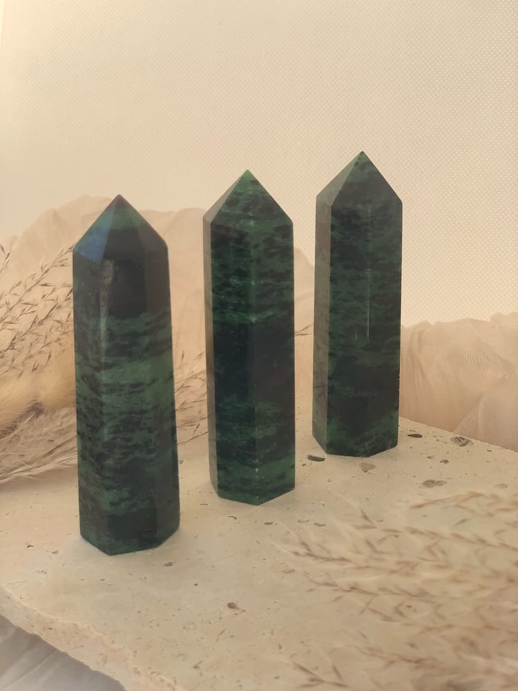 Image of Anyolite (Ruby in Zoisite) Towers