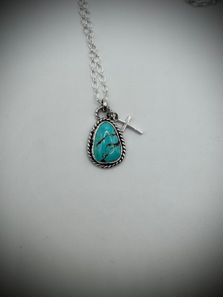 Image of Dainty Mine #8 & Cross Necklace (1) 🩵